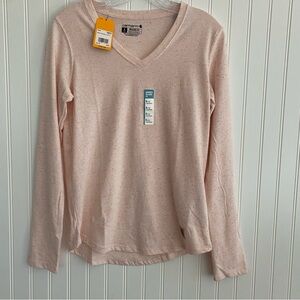 Carhartt Women's peach V-Neck tee shirt, SIZE SMALL (4-6)